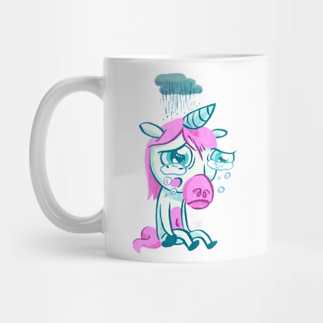 Sad Unicorn by washburnillustration